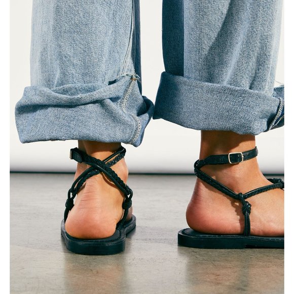 🎉LAST CHANCE🎉 FREE PEOPLE Caroline Cali Sandals / Black - Picture 3 of 5